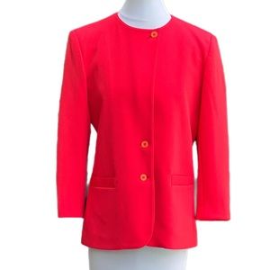 Vintage Red Givenchy Sport Blazer Suit Jacket Size 8